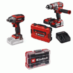PACK PERCEUSE À PERCUSSION PRO + VISSEUSE À CHOCS PRO ET COFFRET 35 EMBOUTS - POWER X-CHANGE EINHELL PROFESSIONAL