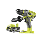 RYOBI - PACK PERCEUSE-VISSEUSE À PERCUSSION BRUSHLESS ONE+ R18PD7-0 - 1 BATTERIE 5.0AH - 1 CHARGEUR RAPIDE RC18120-150