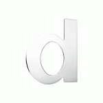 PLAQUE SIGNALÉTIQUE NUMÉRO OU LETTRE EN INOX POLI DÉCOUPÉ - D KARCHER DESIGN