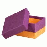 RHODIARAMA SET 5 BOÎTES GIGOGNES SIMILI CUIR ITALIEN 44X34X16 CM - VIOLET