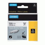 RUBAN ÉTIQUETTES THERMORÉTRACTABLES -P/6000- NOIR/BLANC- 24MM DYMO