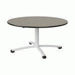 TABLE MALIBU Ø 120 T3 PC STRA GRIS U727/NOIR BLC 9016