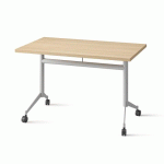 TABLE RABATTABLE POLLY L.120 X P.70 CM PLATEAU CHÊNE - ALUMINIUM