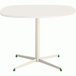 TABLE TAMARIS 100 X 100 PL.BLANC/BLANC PIET.BLANC/VERT - CLEN