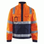 VESTE HAUTE VISIBILITÉ ORANGE FLUORESCENT/MARINE TAILLE XL - BLAKLADER