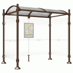 ABRI BUS PROVINCE 2.5 M 2 BARDAGES LAT. INOX MARRON 8017 - PROCITY