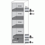 ARMOIRE SÉCURITÉ S-PHOENIX VOL.2-90 S90.196.060.FDACR GRIS - ASECOS