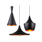 BARCELONA LED - LOT DE SUSPENSIONS SCANDINAVES SOLVANG - HELGA - KOLDING - NOIR - NOIR