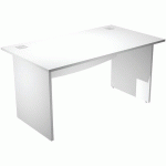 BUREAU DROIT AVEC PIEDS PANNEAUX VISUAL - 140 CM - BLANC - ARTARREDI