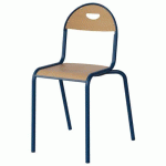 CHAISE MALIBU 4P T7 - ASS/DOS HÊTRE / ALU BLEU 5005 - MANUTAN EXPERT