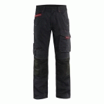 PANTALON DE TRAVAIL SERVICES STRETCH NOIR/ROUGE TAILLE 52 - BLAKLADER