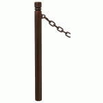POTELET PROVINCE Ø76 MM CHAINES 1 ANNEAU CITY MARRON 8017 - PROCITY