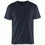 T-SHIRT COL V MARINE FONCÉ TAILLE L - BLAKLADER