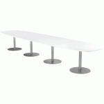 TAB. CONF. ELGA PD PLATINE 480X113CM PLT MÉLAMINÉ BLANC/ALU - MBA