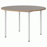 TABLE MALIBU Ø 120 T6 4P STRA ALAISÉ GRIS U727/BLC 9016