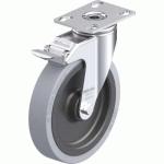 BLICKLE - ROULETTE PIVOTANTE À FREIN Ø 150MM BANDAGE CAOUTCHOUC SBR 110KG - LKPA-VPA 150K-FI
