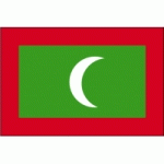 DRAPEAU MALDIVES : DIMENSIONS - 50 X 75 CM