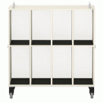 MEUBLE BAS SHIFT+ LANDSCAPE MÉLA POUR CARTABLES 8 CASES - BLANC GRIS - BLANC - MANUTAN COLLECTIVITÉS