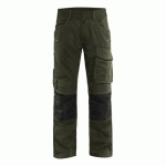 PANTALON DE TRAVAIL SERVICES STRETCH VERT OLIVE/NOIR TAILLE 50C - BLAKLADER