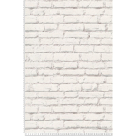 BRICOFLOR - PAPIER PEINT UNI BLANC À MOTIF PIERRE TAPISSERIE IMITATION BRIQUE BLANCHE PAPIER PEINT VINTAGE BRIQUE POUR COULOIR - BLANC, GRIS