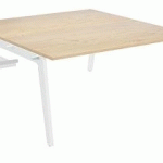 PÔLE 2 BUREAUX SUIVANT BLANC L 160 X 163 CM - EXPRIM - PIÉTEMENT BLANC