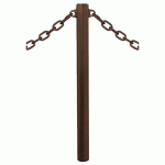 POTELET PROVINCE Ø76 MM CHAINES 2 ANNEAUX INOX MARRON 8017 - PROCITY