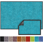 TAPIS DE PORTE PAILLASSON D'ENTRÉE RHINE TURQUOISE 135 X 200 CM - TURQUOISE