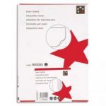 5 ETOILES BOÎTE DE 2400 ÉTIQUETTES LASER BLANC 64X34MM