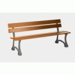 BANC 5 LATTES EN BOIS EXOTIQUE