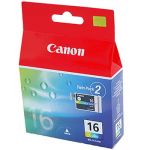 CANON CARTOUCHE D'ENCRE BCI-16 (9818A002) - PACK DE 2 - COULEUR: CYAN, MAGENTA, JAUNE (LOT DE 2 CARTOUCHES)