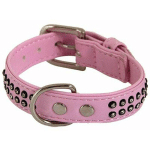 DOOGY GLAM - COLLIER CHIEN GLAMOROUS ROSE 2 RANG TAILLE : T1 - ROSE