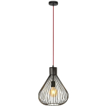 LAMPE SUSPENDUE ZILLE NOIR E27 1X MAX 40W L: 190CM H: 41CM Ø30.5CM DIMMABLE