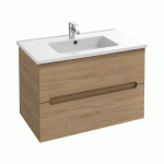 MEUBLE SALLE DE BAIN 100 CM 2 TIROIRS AVEC VASQUE - CHÊNE COLORADO - OLA UP JACOB DELAFON
