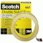 RUBAN ADHÉSIF SCOTCH DOUBLE FACE TRANSPARENT - LARGEUR 19 MM X LONGUEUR 33 M