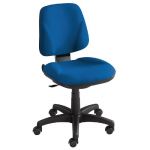 SIÈGE DE BUREAU STAPLES BIEN ASSIS 2 TISSU REMBOURRÉ HAUTEUR AJUSTABLE À ROULETTES HAUTEUR DOSSIER 40 CM BLEU