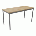 TABLE DE RÉUNION TREFF 140 X 60 CHÊNE VIEILLI/ ALU