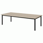 TABLE MALIBU 180X80 T1 4P ST ISOS BEIGE 1460/BEIGE NOIR 9005