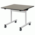 TABLE MALIBU RAB 80X80 T4 DL ST ANTIB GRIS U727/NO BLC 9016