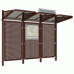 ABRI BUS CONVIVIALE 3M FOND ACIER MARRON 8017 - PROCITY