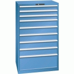 ARMOIRE BLEU CAP. 870X725X1450 AVEC 9 TIR. 200KG - LISTA