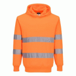 LOT DE 2 - PORTWEST ES304 ES1 ESSENTIAL SWEATSHIRT À CAPUCHE HAUTE VISIBILITÉ ORANGE - TAILLE XXXL
