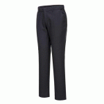 LOT DE 2 - PORTWEST S232 PANTALON CHINO SLIM STRETCH EXTENSIBLE NOIR SHORT - TAILLE 34 - COURT
