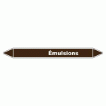 LOT DE 3 - MARQUEUR DE TUYAUTERIE - EMULSIONS - EN VINYLE LAMINÉ - NFX 08-105 250 X 26 MM