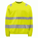PROJOB 6106 SWEATSHIRT COL ROND - EN ISO 20471 CLASSE 3 JAUNE - TAILLE XS