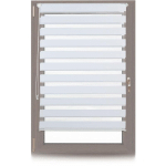 STORE ENROULEUR, DOUBLE FACE, SANS PERÇAGE, POUR FENÊTRE OU PORTE-BALCON, À CLIPSER, EN TISSU, 86X156 CM, BLANC