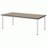 TABLE MALIBU 160X80 T2 4P STRA CHÊNE 1146/NOIR BLC 9016