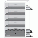 ARMOIRE SÉCURITÉ S-PHOENIX-90 S90.196.120.FDAS GRIS CLAIR - ASECOS