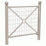 BARRIÈRE PROVINCE GRILLAGÉE 1.07 M BOULE - ZINC GRIS 7044 - PROCITY