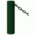 BORNE BARCELONE Ø 16 CM 1 ANNEAU - ZINC VERT 6005 - PROCITY