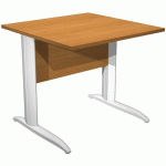 BUREAU DROIT PIEDS L EN MÉTAL FAST - 80 CM - AULNE - BLANC